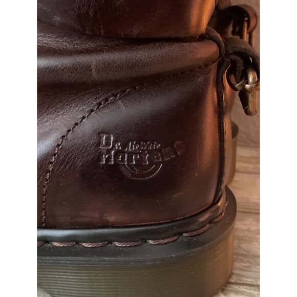 Dr Martens Triumph 1914 Brown Leather Floral Fold-Over Boots 14 Eyelet Women’s 7 - Picture 6 of 16